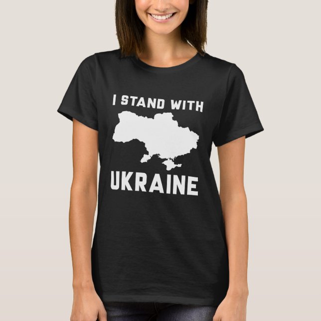 Camiseta Eu Fico Com A Ucrânia (Frente)