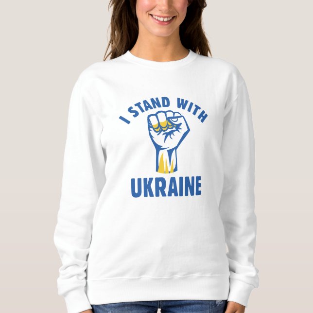 Camiseta Eu Fico Com A Ucrânia (Frente)