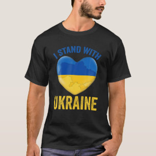 Camiseta Eu Fico Com A Ucrânia A Bandeira Ucraniana Que Apo