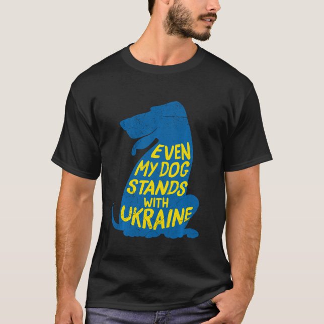 Camiseta Eu Fico Com A Ucrânia Apoiando O Proprietário De C (Frente)