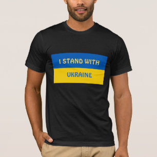 Camiseta Eu fico com a Ucrânia Apoio