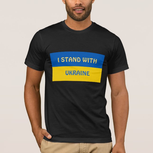 Camiseta Eu fico com a Ucrânia | Apoio (Frente)