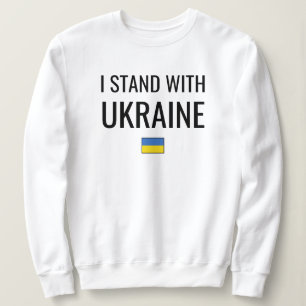 Camiseta Eu Fico Com A Ucrânia   Bandeira Nacional da Ucr