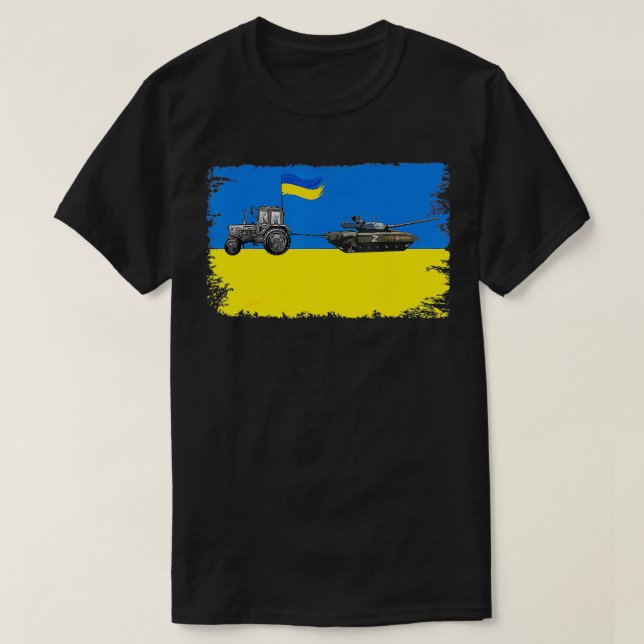 Camiseta Eu Fico Com A Ucrânia Engraçada Farmadora Ucranian (Frente do Design)