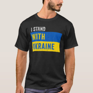 Camiseta Eu Fico Com A Ucrânia - Pare De Putin Para O Apoi