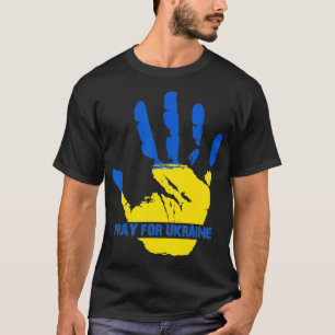Camiseta Eu Fico Com A Ucrânia Rezando Pela Ucrânia