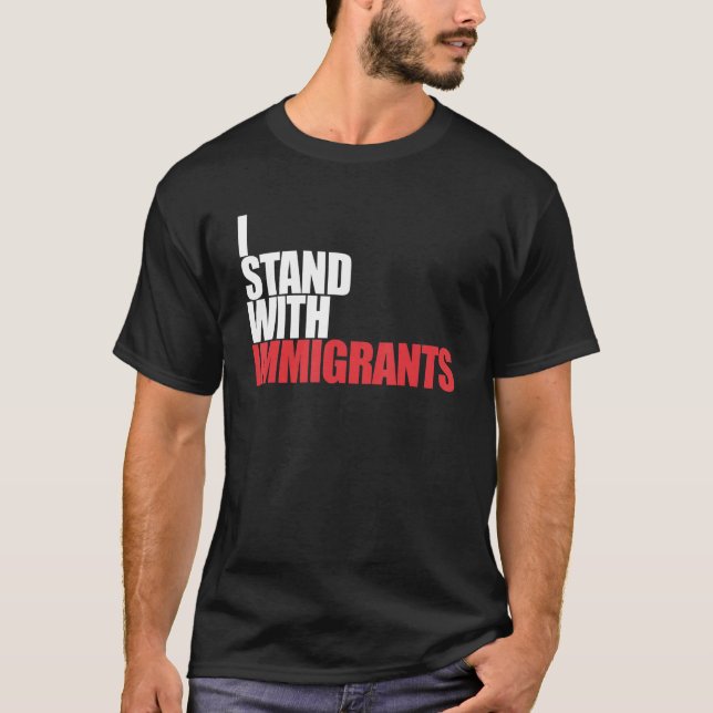Camiseta Eu Fico Com Imigrantes Sonhando Eu Fico Com Imigra (Frente)