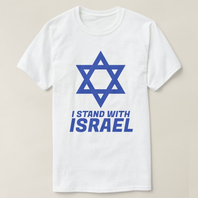 Camiseta Eu fico com Israel (Frente do Design)