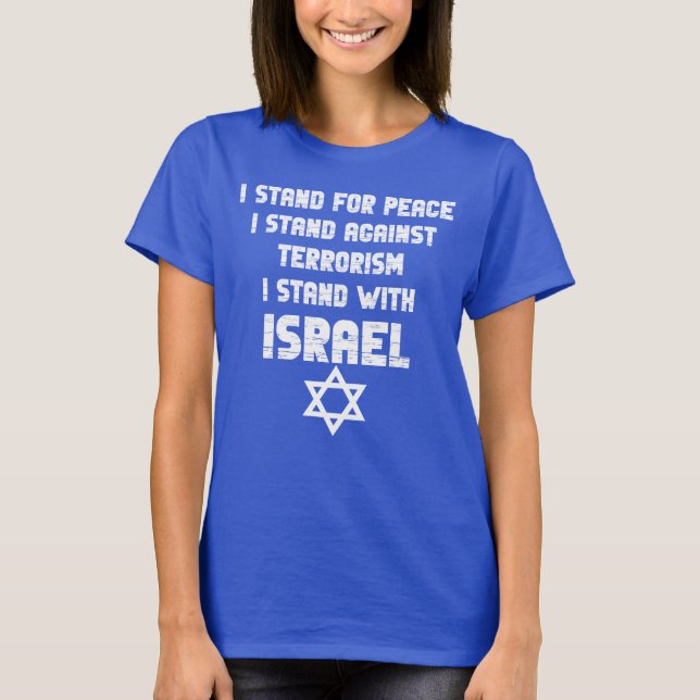 Camiseta Eu fico com Israel (Frente)