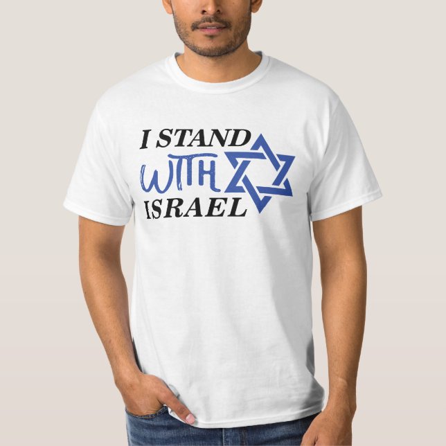 Camiseta Eu fico com Israel | Orgulho (Frente)