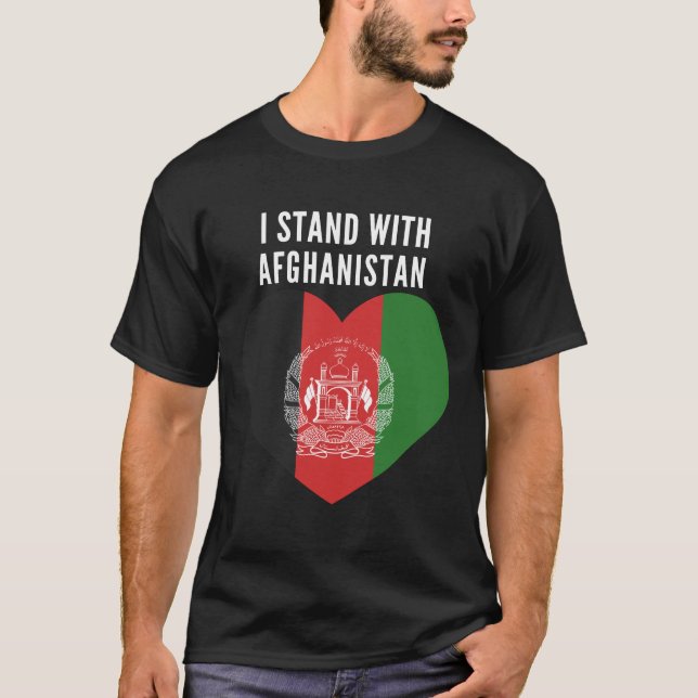 Camiseta Eu Fico Com O Afeganistão De Pé Com O Afeganistão (Frente)