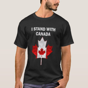Camiseta Eu Fico Com O Canadá, Uma Bandeira Canadiana Custa