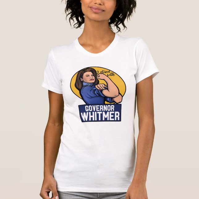 Camiseta Eu fico com o Governador Whitmer (Frente)