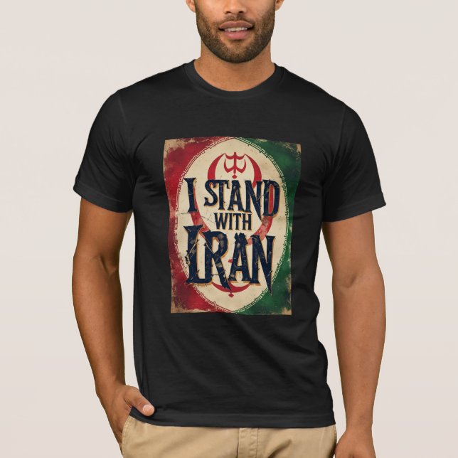 Camiseta Eu Fico Com o Irã em Solidariedade (Frente)