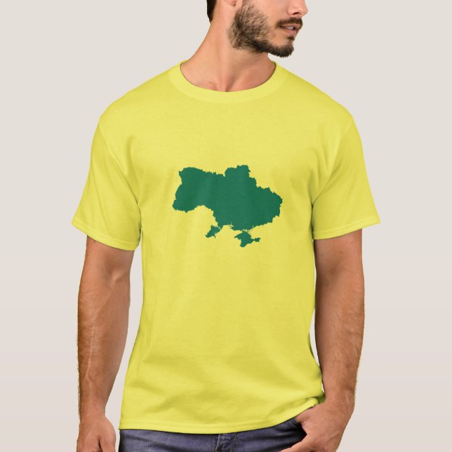 Camiseta Eu Fico Com O Mapa Ucraniano (Frente)