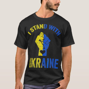 Camiseta Eu Fico Com O Suporte De Bandeira Ucraniano1