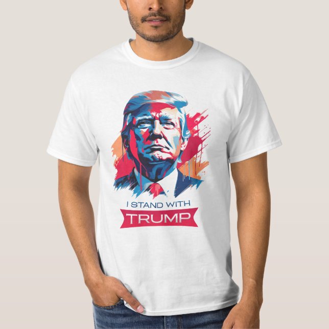 Camiseta Eu fico com Trump (Frente)