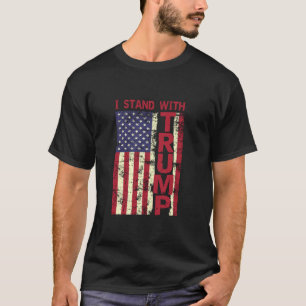 Camiseta Eu fico com Trump Eu fico com os EUA Legal Patriót