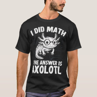 Camiseta Eu Fiz a Conta a Resposta é Axolotl Meme Engraçado