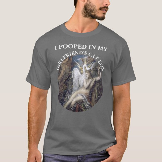 Camiseta Eu fiz cocô na caixa de areia da gata da minha nam (Frente)