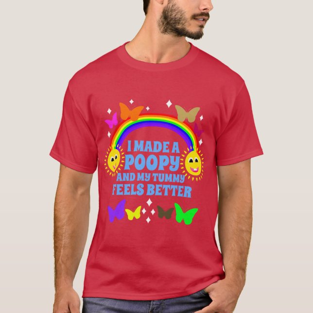Camiseta Eu Fiz Um Cocô E Minha Barriguinha Está Melhor Cri (Frente)