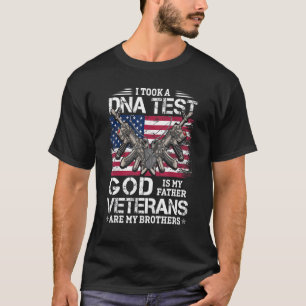 Camiseta Eu Fiz Um Teste De Adn Deus É Meu Pai Veteranos É 