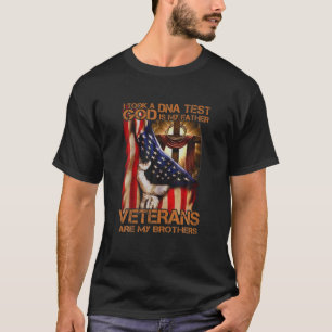 Camiseta Eu Fiz Um Teste De DNA Deus É Meu Pai Veteranos É 