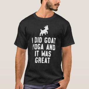 Camiseta Eu Fiz Yoga com Cabras e Foi Ótimo Aula