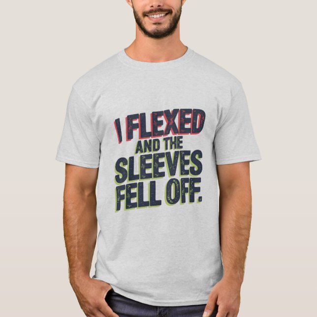 Camiseta Eu flexionei e as capas caíram - Malhação Divertid (Frente)