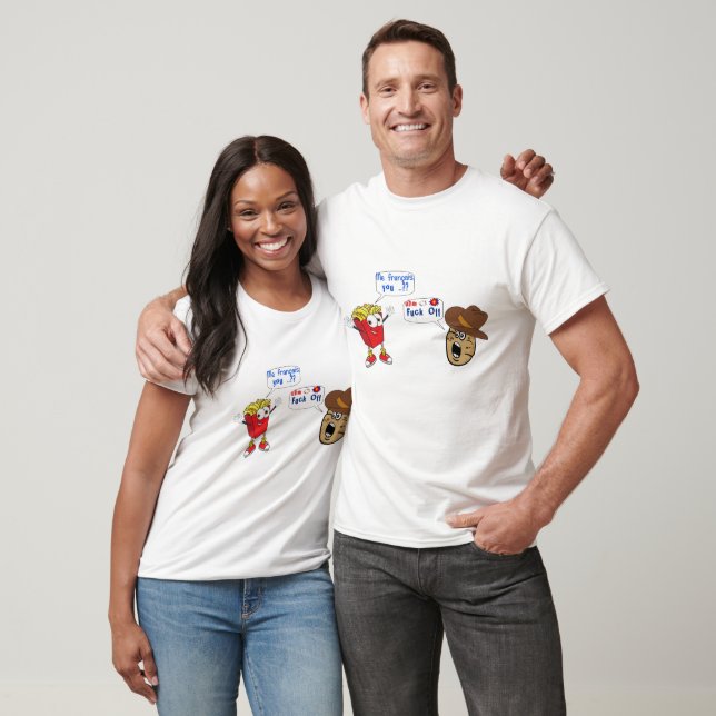 camiseta eu francês você batata americana engraçad (Unissex)