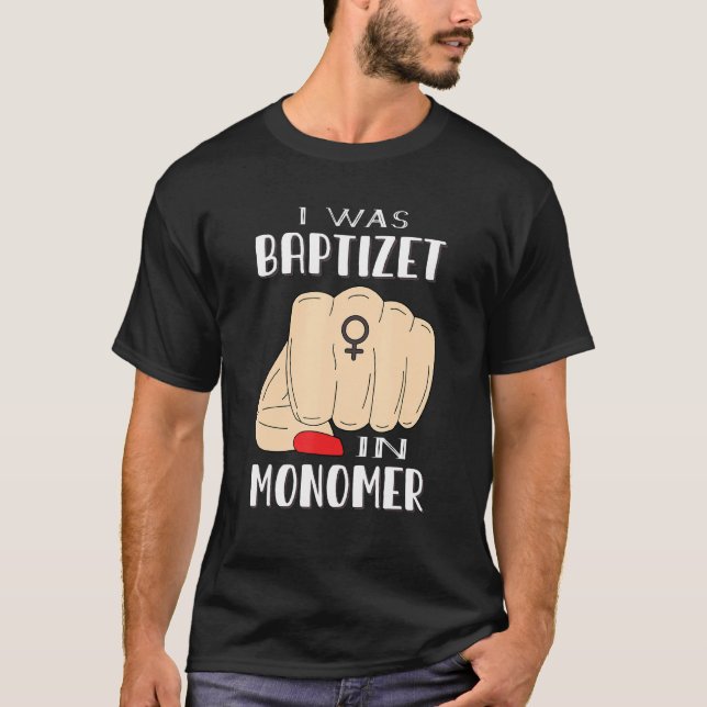 Camiseta Eu Fui Batizado Em Monomer Nail Tech (Frente)