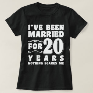 Camiseta Eu fui casado há 20 anos, Festa de casamento engra