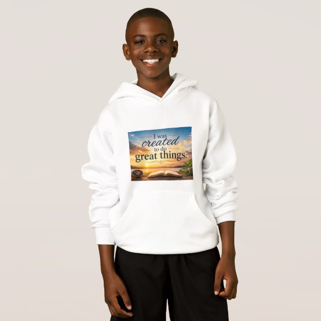 Camiseta Eu Fui Criado para Fazer Grandes Coisas (Frente Completa)