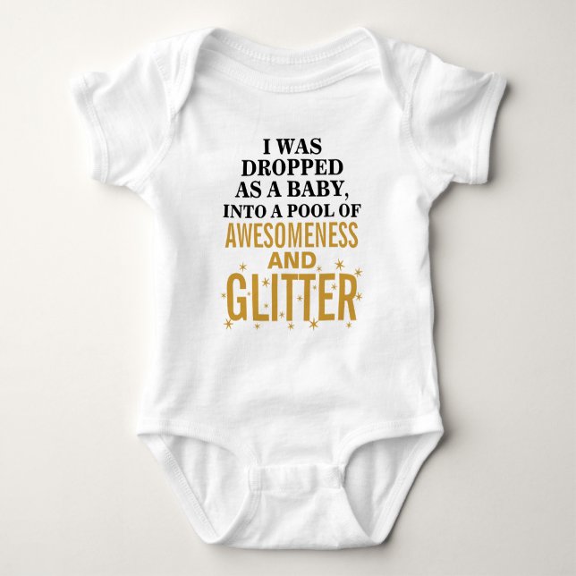 Camiseta Eu fui deixado cair como um bebê em uma piscina de (Frente)