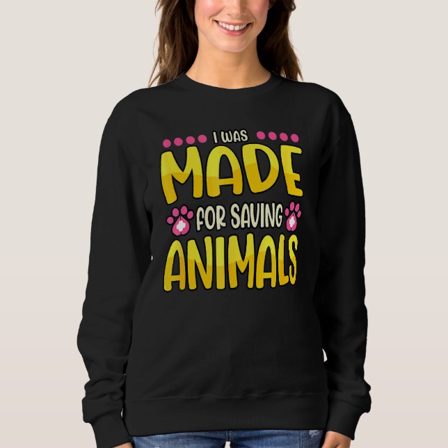 Camiseta Eu Fui Feito Para Salvar Animais, Médico De Zoo, V (Frente)