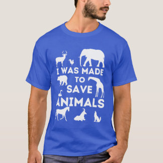 Camiseta Eu Fui Feito para Salvar Animais Resgate de Animai