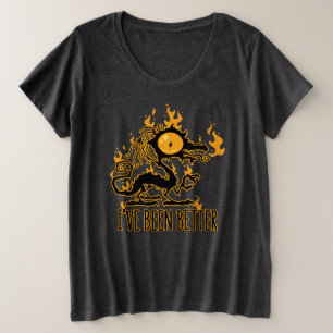 Camiseta Eu fui melhor esticado Dragão Crispado