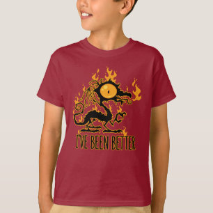 Camiseta Eu fui melhor esticado Dragão Crispado