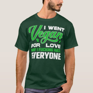 Camiseta Eu Fui Vegan Por Amor, Engraçado Citação Vegan