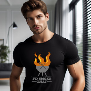 Camiseta Eu Fumaria A Tipografia Das Ferramentas De Grelha