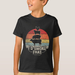 Camiseta Eu Fumaria Aquela Arte Fazenda De Churrasco Animal