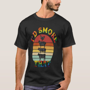 Camiseta Eu fumaria aquele churrasco de vaca BBQ grelhador