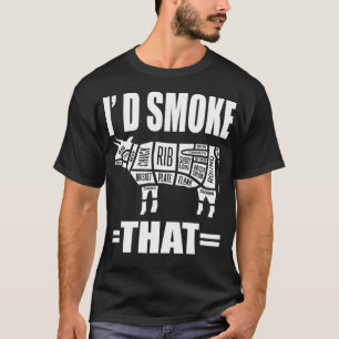 Camiseta Eu Fumaria Aquele CHURRASCO Engraçado.
