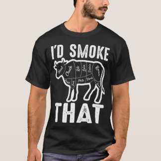Camiseta Eu Fumaria Os Presentes De Barbeque