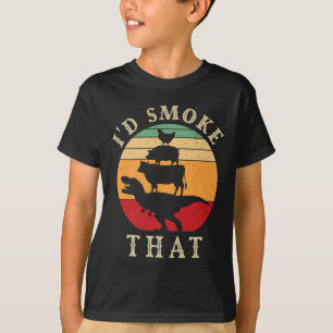 Camiseta Eu Fumava Aquele Churrasco Engraçado Grelha Fumant
