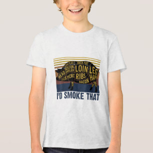 Camiseta Eu Fumava Aquele Churrasco Engraçado, Porco_1