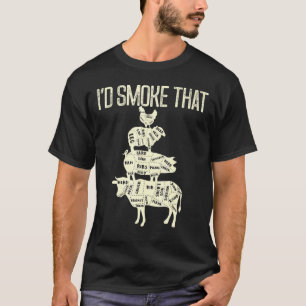 Camiseta Eu Fumava Aquele Galho De Carne De Bovino Cortou G