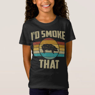 Camiseta Eu Fumava O Funny Retro CHURRASCO Porco Gifes De C