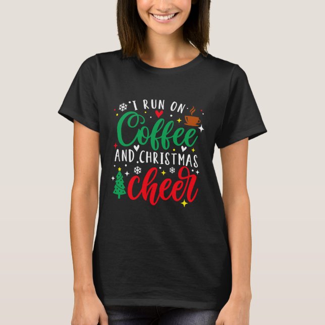 Camiseta Eu Funciono Com Café E Alegria De Natal Café Diver (Frente)