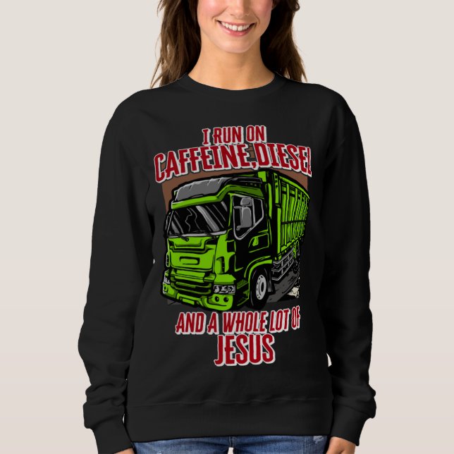 Camiseta Eu Funciono Com Cafeína Diesel E Muito Jesus (Frente)